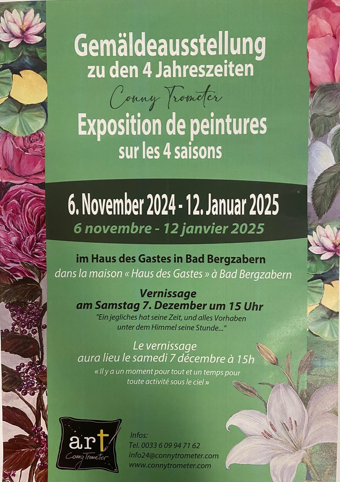 Plakat zur Ausstellung von Conny Trometer im Haus des Gastes in Bad Bergzabern